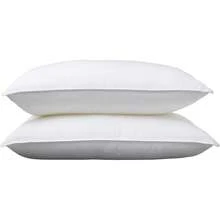 Basics - Almohadas alternativas de plumón para dormir boca abajo y arriba, densidad suave, estándar, paquete de 2, blanco, 66 cm de largo x 51 cm de ancho - King (Paquete de 2) - Ver 9