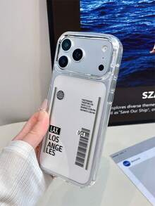 1件金屬透明飛機登機牌圖案手機殼 個性化保護殼，適用於 iPhone 16 Pro Max/18/17/16/15/14/13/12/11 - 彩色 - 查看 4
