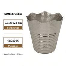 Nickel-Plated Iron Ice Bucket With Wavy Rim And Hammered Texture, Metal Wine And Beer Bottle Chiller For Parties And Events, 23x23x23 Cm - View 7