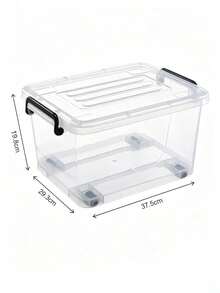 Clear Plastic Storage Box With Black Latching Lid, Stackable See‑Through Organizer Bins, Dust‑Proof Moisture‑Resistant, For Closet Bedroom Garage Pantry, Sort Clothes Toys Sundries, Storage Organizer For Renters Students Family - Multiple Specifications - View 13