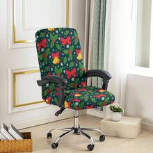 1 buah Sarung Kursi Kantor Motif Natal, Sarung Kursi Gaya Minimalis, Cocok Untuk Kantor, Ruang Belajar, Ruang Keluarga, Sarung Kursi Kantor Bermotif dengan Resleting - beraneka warna - View 6