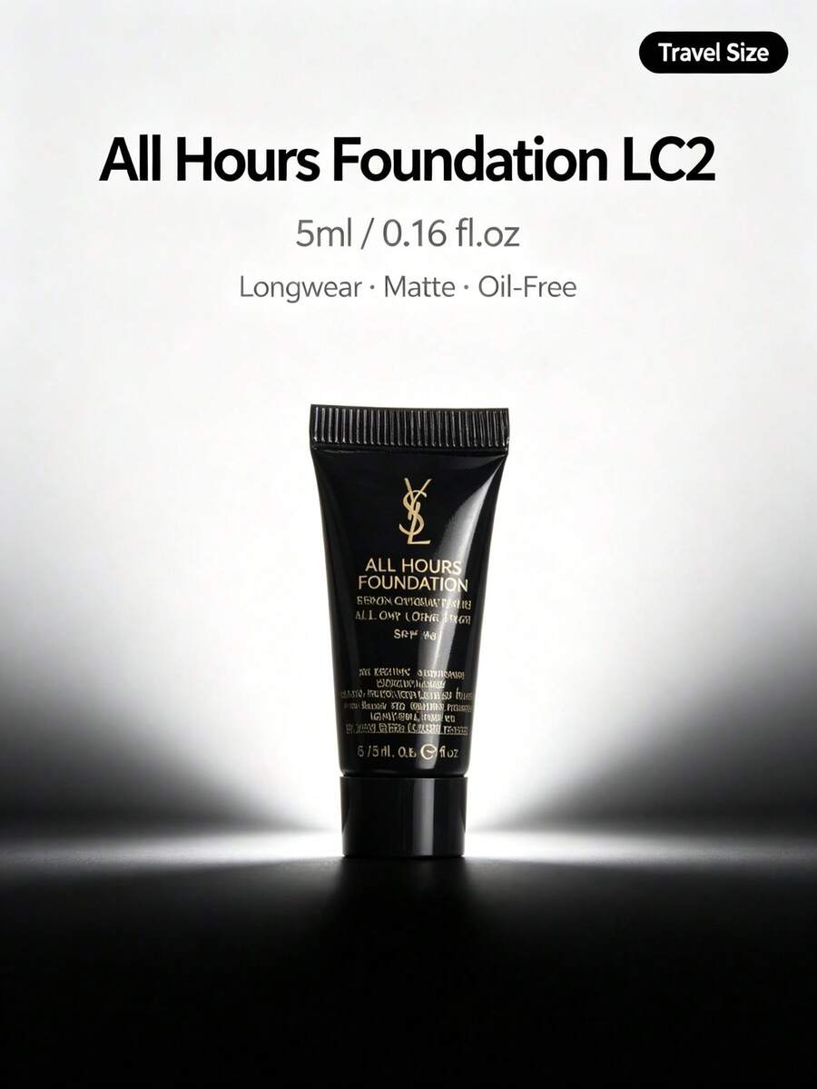 YSL-5ml-Travel Size Long-Wear Flawless Foundation LC2# Tahan Lama, Menutupi Noda, Mengontrol Minyak, Tidak Luntur, Hasil Akhir Matte - 5ML - Ukuran untuk Perjalanan - View 1