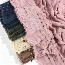 1pc Fashion Long Distressed Line Pattern Scarf With Four-Sided Short Fringe, Breathable Outdoor Women's Headscarf, Shawl, Daily Wear Accessory, Birthday Gift - Multicolor - View 3