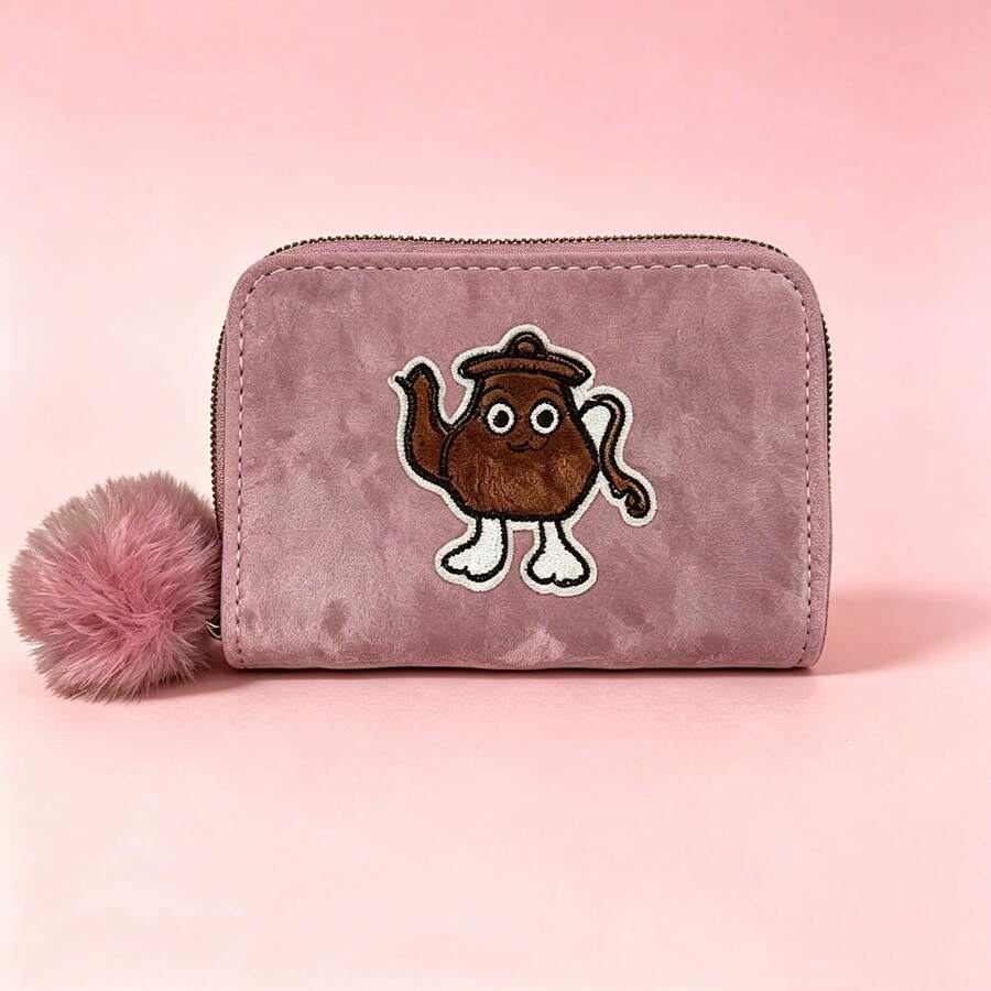 Cartera de felpa para mujer - LM21-MORADOOSCURO - Ver 1