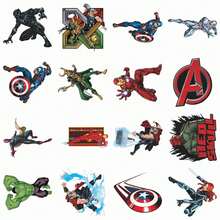 1set/50pcs Hero Graffiti Stickers, Featuring A Plethora Of Classic Character Patterns. Can Be Attached To Computers, Water Bottles, And Bicycles, Making It A Fun Little Gift For Children. (Stochastic Style) - Multicolor - View 6