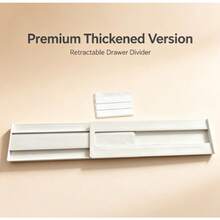 1/2/3pcs Set (1 Divider And 3 Seamless Stickers) Adjustable Drawer Divider Set, Suitable For Kitchen/Bedroom/Study, Heavy Duty Plastic Expandable Storage Box, Suitable For Deep/Shallow Drawers, No Drill Adjustable Drawer Storage - Multicolor - View 13