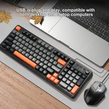 Wired Keyboard And Mouse Combo, Compact Full-Size Membrane Keyboard With Media Control Knob, RGB Rainbow Backlit Keyboard And Wired Optical Mouse, Wear-Resistant Non-Fading ABS Keycaps, Plug And Play, Laptop, Office And Gaming Desktop - View 2
