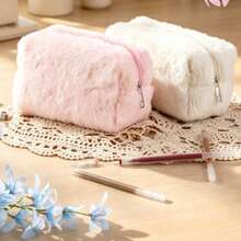 1 buah Tas Kosmetik Mewah, Kantong Penyimpanan Kapasitas Besar, Tempat Pensil Portabel untuk Perjalanan, Tas Perlengkapan Mandi dengan Resleting, Hadiah untuk Anak Perempuan dan Wanita - MultiWarna - View 14