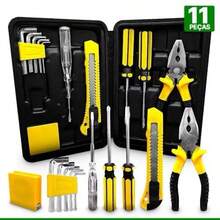 Kit De Ferramentas Com Maleta 11 Peças Alicate Chave Fenda Estilete - 11 Peças - Visão 11