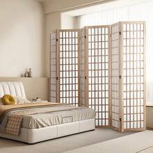 Separadores de ambientes, separadores de ambientes japoneses de 3 a 6 paneles, paneles de madera plegables para crear privacidad en interiores, paneles decorativos portátiles de estilo japonés para separar ambientes en el hogar, la oficina, el comedor y el dormitorio. - 6 paneles, patrón de diamante - Ver 1