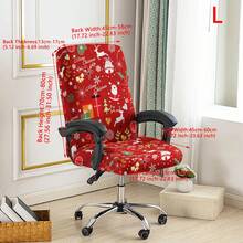 1 buah Sarung Kursi Kantor Motif Natal, Sarung Kursi Gaya Minimalis, Cocok Untuk Kantor, Ruang Belajar, Ruang Keluarga, Sarung Kursi Kantor Bermotif dengan Resleting - beraneka warna - View 22