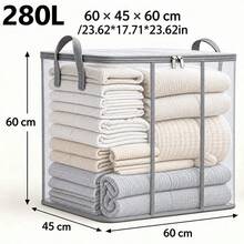 Foldable Storage Box With Handle, Zipper Storage Box, Suitable For Bedding, Clothes, Blankets, Family Bedroom, Dormitory Space, Can Also Be Used As Laundry Basket Storage Box, Bedroom Decoration, Back To School Storage Box - Multicolor - View 14