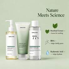 Heartleaf And PHA Skincare Collection | Cleansing Liquid, Foaming Cleanser And Soothing Toner For Daily Hydration, Korean Skincare - Heartleaf Calming Three-piece Set - View 3