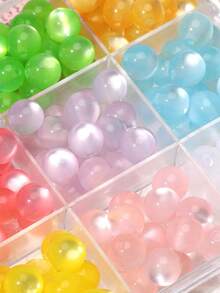 60pcs 10mm Multicolor Resin Imitation Cat Eyes Round Beads,DIY Handmade Jewelry Making Loose Beads Accessories - Beads - View 3