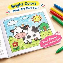 1pc Student Tracing Book, Cartoon Line Art Coloring Book, Fill-In-The-Blanks Book, Drawing Book, Painting Book, Coloring Book, Student Art Supplies, Creative Enlightenment Educational Activity Book, Painting And Coloring Book - Multicolor - View 5