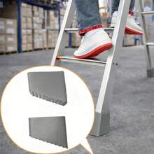 6pcs Heavy Duty Anti-Slip Ladder Feet - Universal Ladder Safety Caps, Suitable For Telescopic Ladders, Durable, Suitable For Home And Industrial Use, Grey, Ladder Safety Accessories, Textured Anti-Slip Surface - Grey - View 1