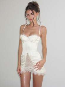 Women Short Dresses - White - View 4
