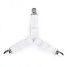 1pc 4pcs Non-Slip Bed Sheet Triangle Fixing Clips Adjustable Bed Sheet Clips Quilt Fixing Clips Adjustable Bed Sheet Clips Quilt Tablecloth Curtain Sofa Cover Bed Sheet Clips Non-Slip Tent Fixing Clips - 4-pack Triangle White - View 4
