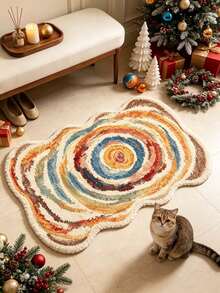 1pc Oil Painting Sunrise Rug, Hallway Runner, Area Rug, Home Decor, Living Room Area Rug, Living Room Home Decor, Room Decor, Washable Rug, Christmas Gift - Multicolor - View 3