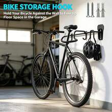 Garage Wall-Mounted Bicycle Hook, Heavy-Duty Storage Bicycle Hook, Children's Bicycle Bracket Hook - Black - View 9