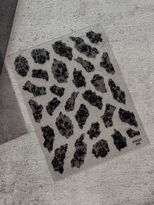 1Sheet Irregular Black Lace Fragment Nail Stickers, Vintage Mesh Floral ...