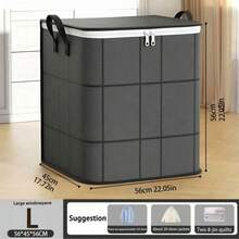 4/3/1pc Large Capacity Foldable Waterproof Dustproof Storage Bag, Suitable For Clothes, Toys, Dolls, Bedding, Blankets, Pillows, Moving Bag, Suitable For Home, Dorm, Outdoor Camping, Bathroom Storage Basket, Laundry Basket, Home Essentials - Grey - View 14