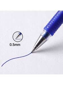 Erasable Pens 12 Pcs With Blue Ink 0.5 Mm, Fine Point Writing Pens With Integrated Eraser, Retractable Correction Pens For Precise Notes Writing And Easy Mistake Removal, Stationery Set For School Office Home Notebooks And Planners - B-Blue - View 2