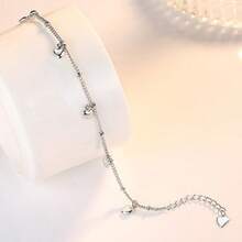 925 Sterling Silver Fashion Heart-Shaped Bracelet, Suitable For Daily Wear And Gifting - Silver - View 6