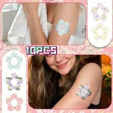 1 Box - 2/10pcs Floral Patches For G7, Waterproof And Breathable, Sensor Cover, 5 Floral Theme Waterproof Breathable CGM Sensor Stickers For G7 - View 9