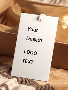 Custom 200 PCS Paper Hang Tags With White/Black Nylon String, Personalized Gift Jewelry Clothing Price Labels Tags, Multipurpose Tags - White 200pcs - View 3