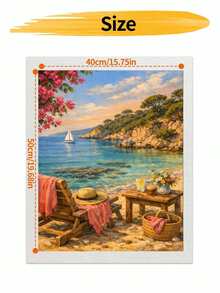 DIY Mediterranean Seaside Summer Vacation (Frameless Or Framed 8x12 / 16x20 Inches) Paint By Numbers Kit (Acrylic) Arts & Crafts For Adult Beginners, Home Wall Decor, And Creative Holiday Gifts - Sets - View 11