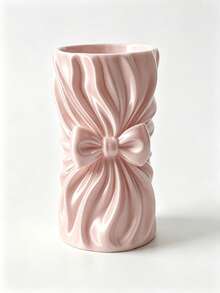 1PC Satin Bow Makeup Brush Holder, Atmospheric Draped Texture Vanity Cosmetic Storage Box, Decorative Desktop Storage Cup - Multicolor - View 12