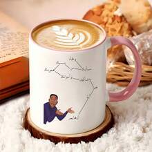 Novelty Arabic Internet Meme Print Ceramic Mug, Fun Coffee Tea Drinking Cup, Unique Humorous Gift For Daily Use - Multicolor - View 3