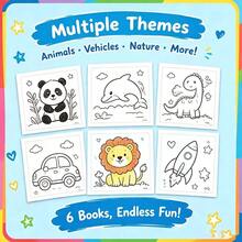 1pc Student Tracing Book, Cartoon Line Art Coloring Book, Fill-In-The-Blanks Book, Drawing Book, Painting Book, Coloring Book, Student Art Supplies, Creative Enlightenment Educational Activity Book, Painting And Coloring Book - Multicolor - View 6