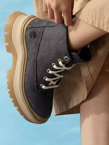 Timberland New Women's Outdoor Commute Lightweight Comfortable Thick Sole Height-Increasing Martin Boots - Chocolate Brown - View 1