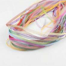 40pcs Wide Chiffon Ribbon, Random Color, Transparent Packaging Ribbon, Suitable For Wedding Bouquet, Party Garland, Handmade Lace Fabric, Craft Material - Multicolor - View 7