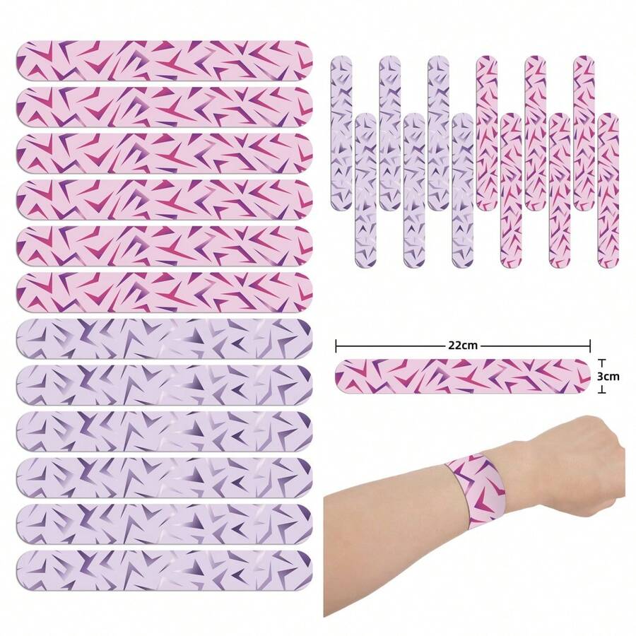 Hasbro 12pcs Random Color Demon Hunter Group Slap Bracelets Kpop Demon Pattern Wristbands Party Theme Birthday Gifts - Multi-color - View 1