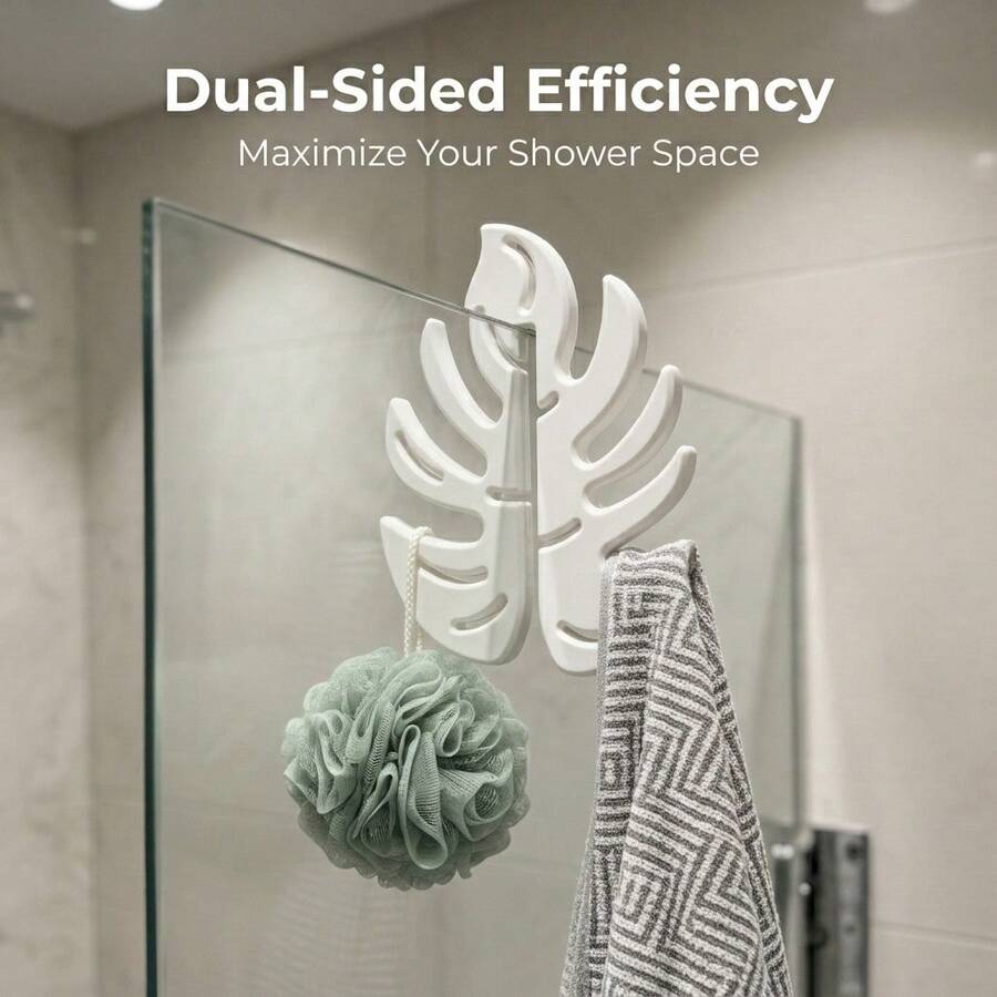 No-Drill Glass Shower Door Hook, Bathroom Towel Rack, Door Hanging Rack ...