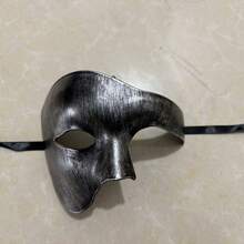 新款半臉面具 神秘復古高級感化裝舞會面具 羅馬戰士 Cosplay 嘉年華單眼半臉幻影面具 古董風派對夜店面具 適合新年萬聖節裝飾 - 查看 10