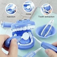 9 piezas Juego de Juguetes de Dentista Miniatura para Niños - Herramientas de Cuidado Oral Realistas, Estimulan la Imaginación, Eduentretenimiento; Modelo de Examen Dental, Fomentan la Interacción Padre-Hijo y el Juego de Roles, Juguete de Aprendizaje Adecuado para Niños y Niñas (Material de Plástico) - Multicolor - Ver 18