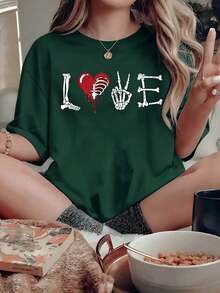Women T-Shirts - Dark Green - View 1