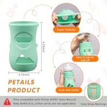 1/2 buah Sarung Silikon, Cocok untuk Botol Bayi Kaca Alami, Penahan Botol Bayi Anti Jatuh, Kompatibel dengan Botol Bayi Kaca Alami, - MultiWarna - View 4