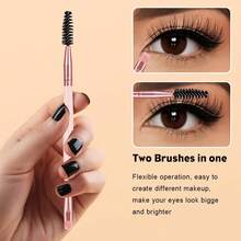 35pcs & 1pc Free Gift Pink Professional Makeup Brush Set, Soft Synthetic Cosmetic Brushes For Foundation Blush Eyeshadow, Complete Makeup Tool Kit With Makeup Sponge, Powder Puff, Bow Headband, Wrist Bands, Bonus Eyelash Curler Gift For Beginner - Pink - View 4