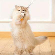 1pc Cat Teaser Wand With Bell, Simulates Hunting To Burn Energy, Suitable For Cats Of All Ages - Multicolor - View 11