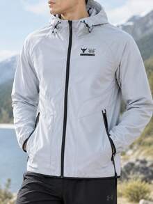 Under Armour 男士運動夾克 Pjt Rock Unstoppable Jkt 連帽訓練休閒開襟外套 1380538-011 - 灰色 - 查看 3