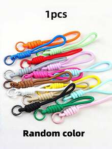 12-100pcs Colorful Handmade Woven Rope Keychains, Nylon Rope DIY Handmade Weaving Set, Keychain And Backpack Pendant Materials, Colorful Keychain Lanyards, Key Rings, Phone Accessories, Bag Pendant Anti-Loss Key Ring Phone Accessories Polyester Fiber - Multi-color - View 9
