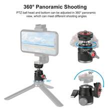 PULUZ Aluminum Alloy Ball Head Tripod Mount With Cold Shoe Base(Black) - View 6