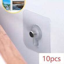 10pcs/4pcs/20pcs Wall Hook Set Bathroom Kitchen Accessories Holder Towel Hook Key Hook - Clear - View 11