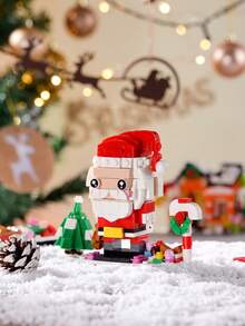 1122PCS Christmas Advent Calendar Building Blocks, 24 Days Countdown, 28 Models 6-In-1 Combineable Mini Bricks, Santa, Christmas Tree, Train & Cabin DIY Assembly Toy, Christmas Home Decor & Holiday Surprise Gift For Teens - Multicolor - View 3