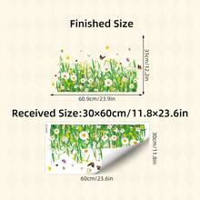 1pc Static Window Clings, White Daisy Butterfly Snail Window Stickers, Floral Glass Decals, Reusable Removable Window Art, Home Living Room Bedroom Window Decor, Cute Nature Pattern Static Stickers For Glass Surfaces - Flowers - View 14